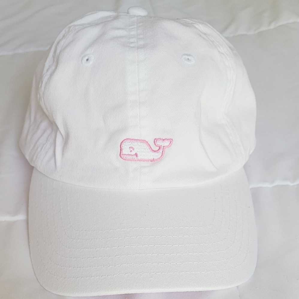 Vineyard Vines White Cap with Pink Whale Logo - Picture 15 of 16